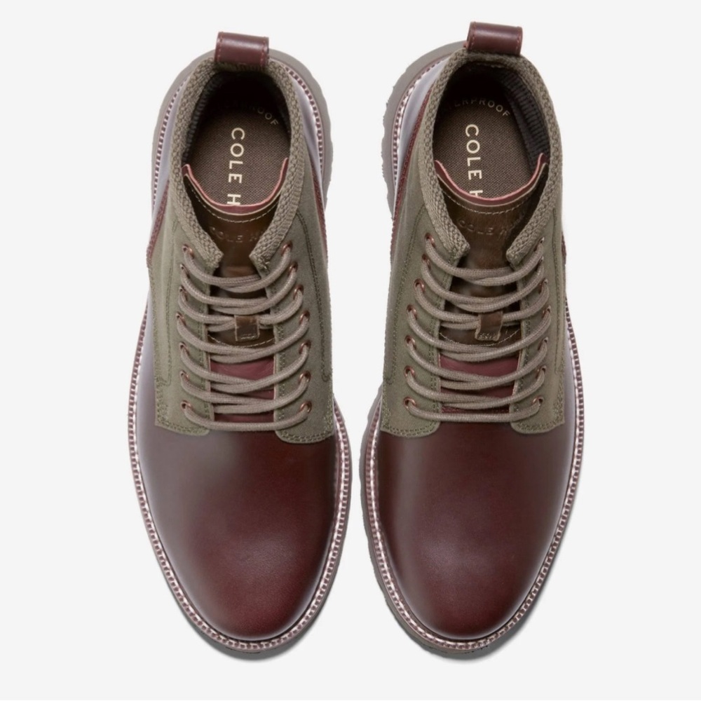 Cole Haan Men's American Classics Plain Toe Boots Bloodstone Olive brand new 11